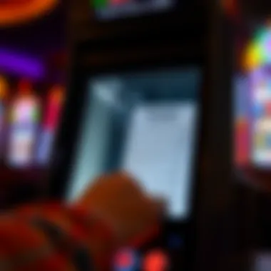 Close-up of an instant lottery ticket being scanned