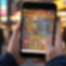 Digital lottery ticket purchase on a smartphone