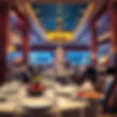 Elegant dining area showcasing culinary offerings