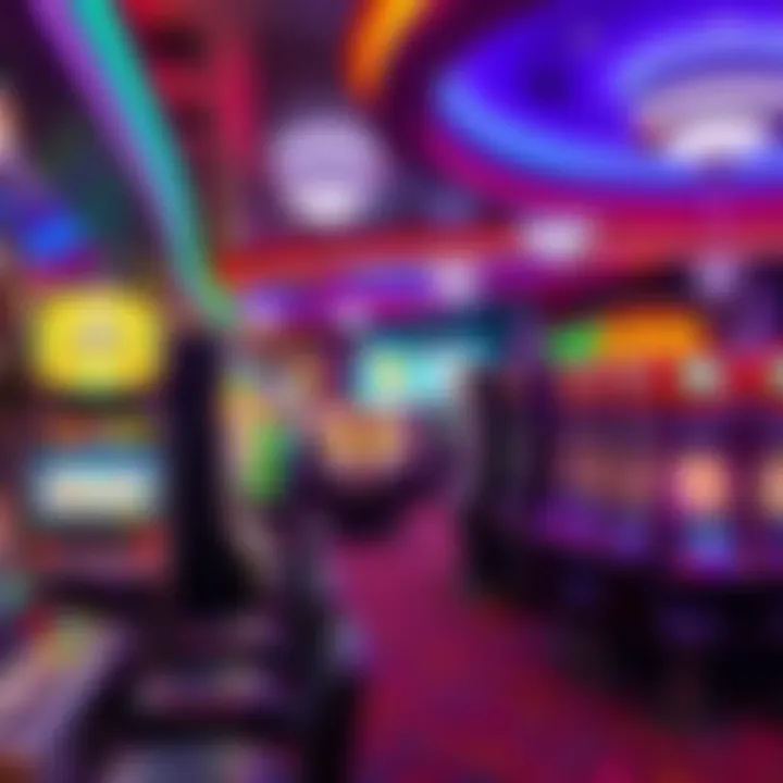 Gaming floor featuring slot machines and table games
