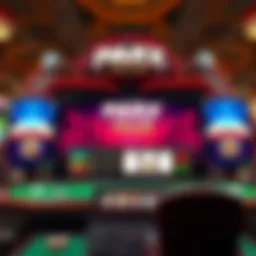 A dynamic representation of Parx Online Poker interface showcasing various game options