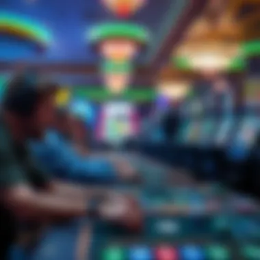 Players enjoying various games