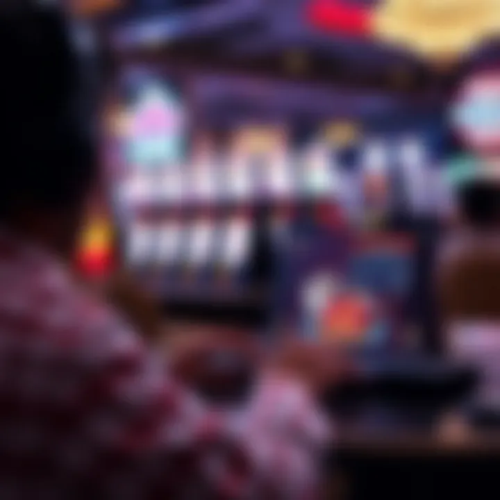 Person using a laptop to play video poker online, showcasing the digital experience