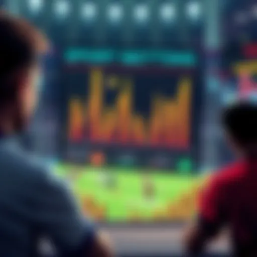 Illustration of sports betting analytics and data analysis