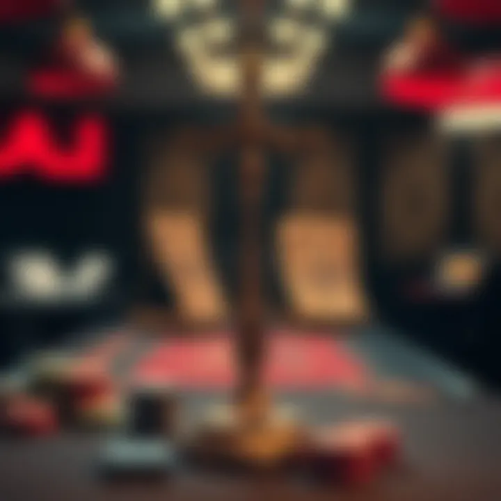 A balanced scale representing responsible gambling practices