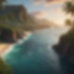 A scenic view of Hawaii's coastline highlighting the lush landscape