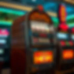 A vintage slot machine showcasing its classic design and bright colors