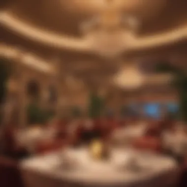 Luxurious dining setup at one of the restaurants at Tropicana