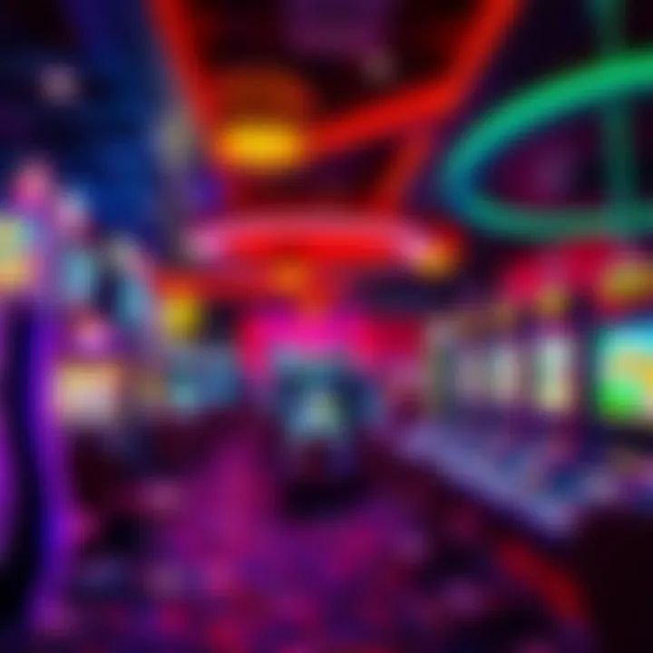 Interior gaming floor filled with vibrant slot machines and tables